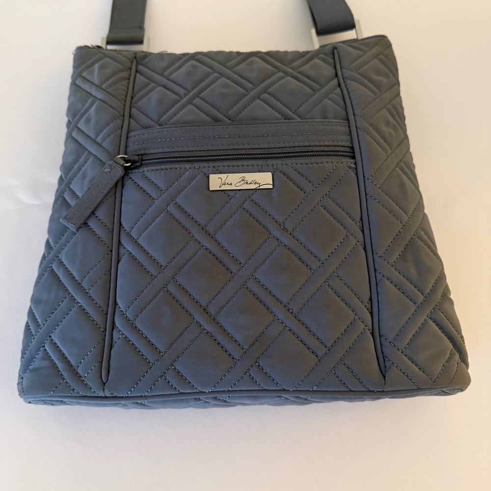 Vera Bradley Microfiber Crossbody Bag Gray - Picture 3 of 16